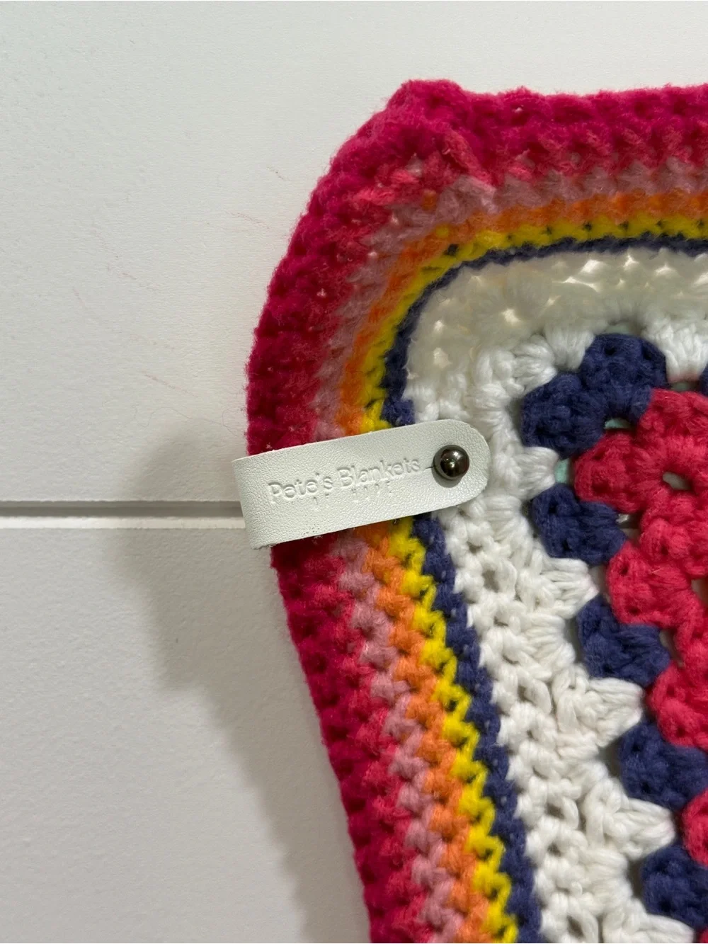 Handmade Crochet Granny Square Blanket - Multicolor